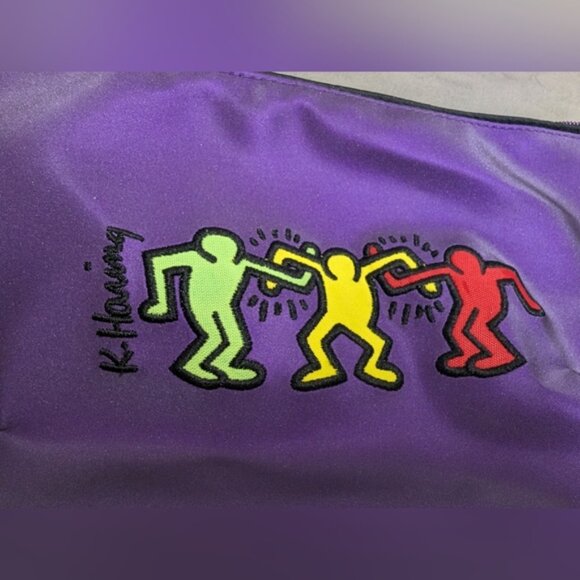 Keith Haring Cosmetic Makeup Toiletry Pouch Bag - Picture 3 of 9